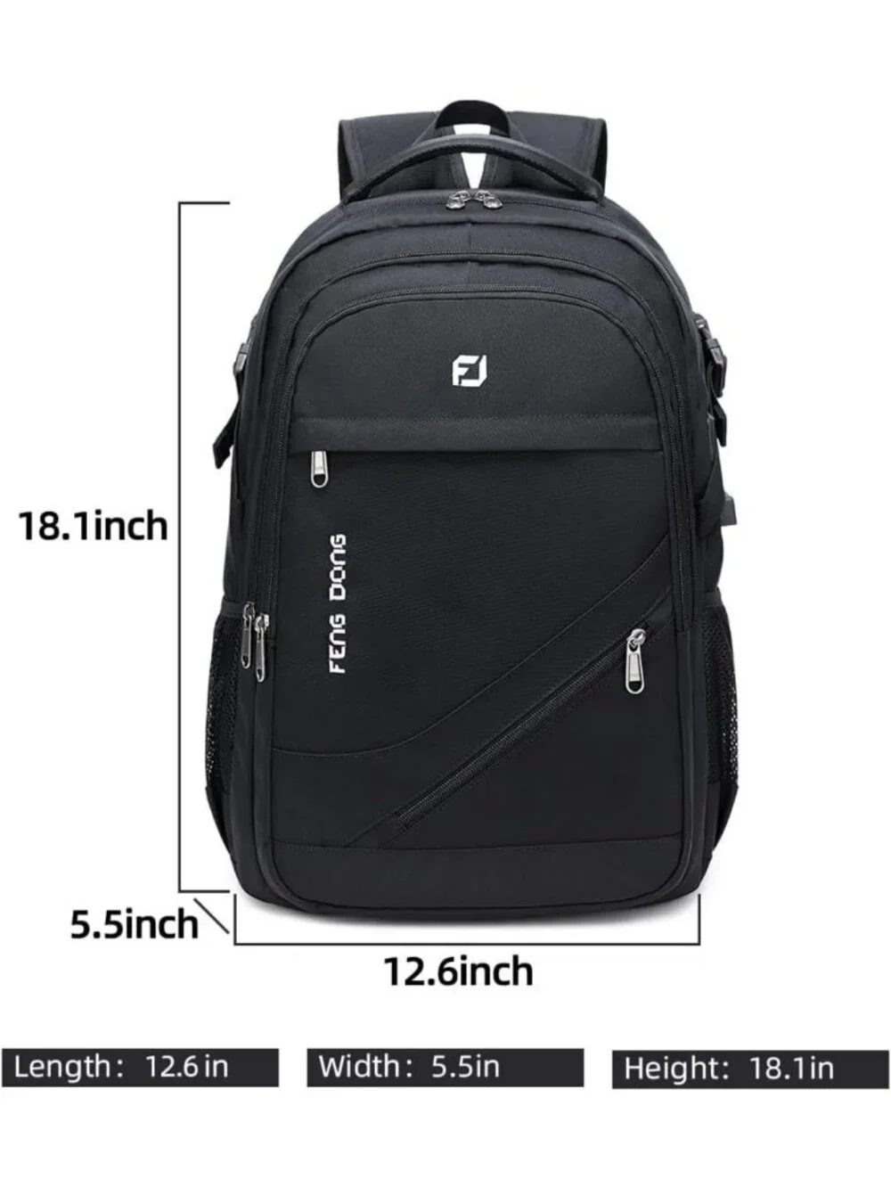 Durable Waterproof Travel Laptop Backpack 17.3